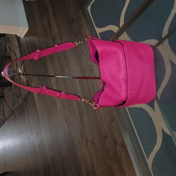 Henri Bendel Vibrant Pink Hobo Shoulder Bag - Picture 2 of 10